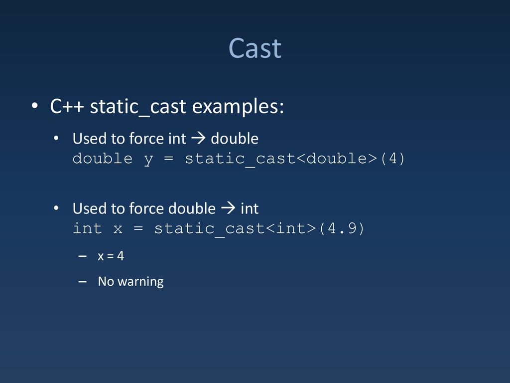 Casting Converting types. - ppt download