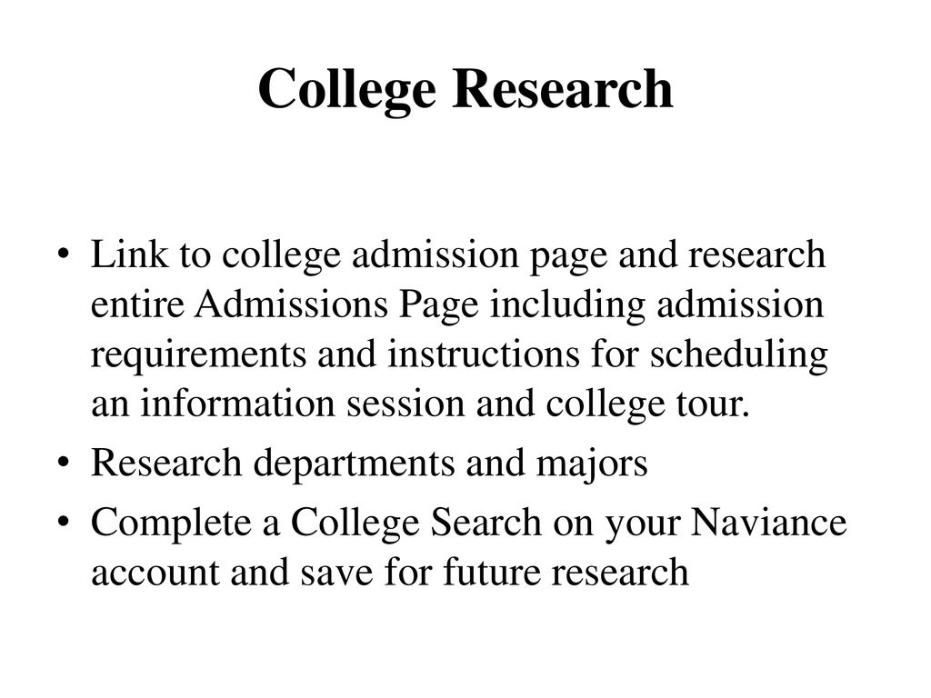 College Research