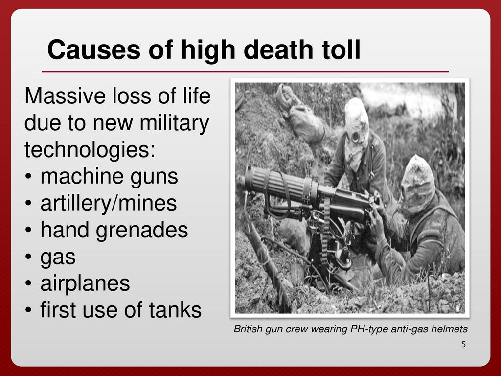 Causes of high death toll