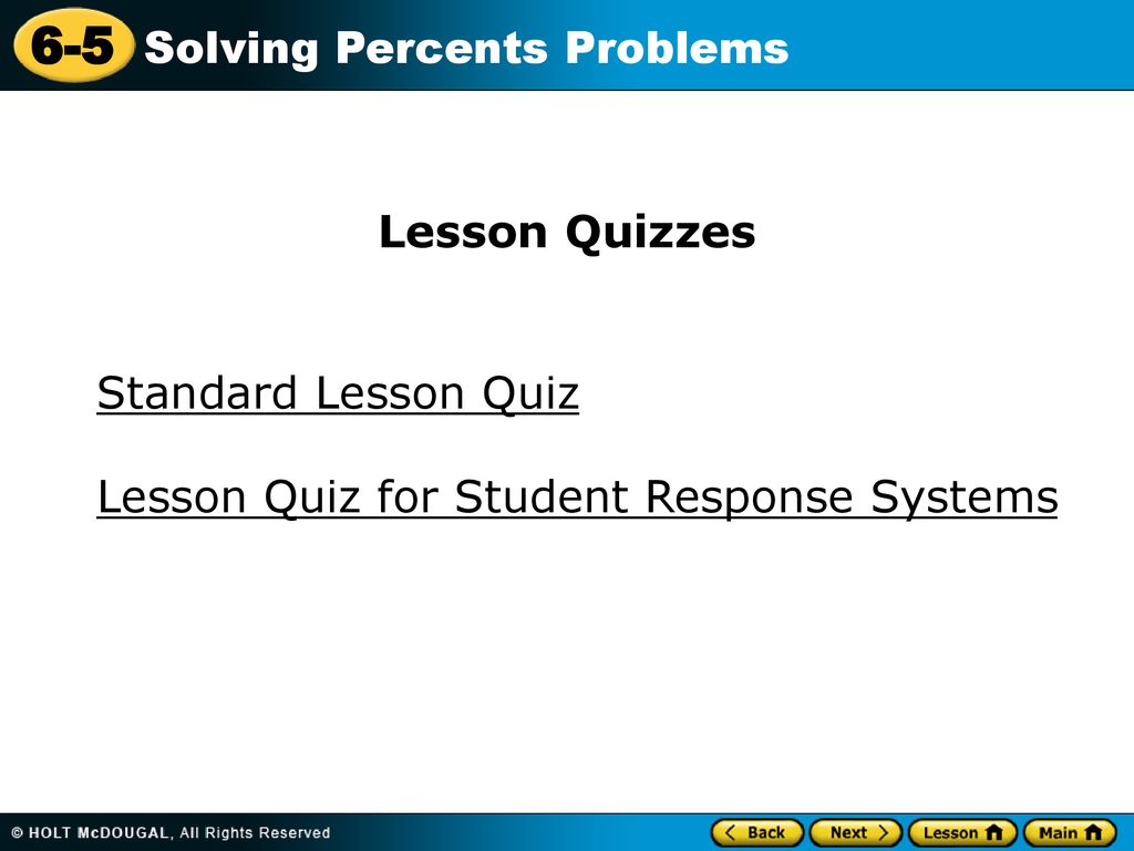 Lesson quizzes standard lesson quiz ppt download