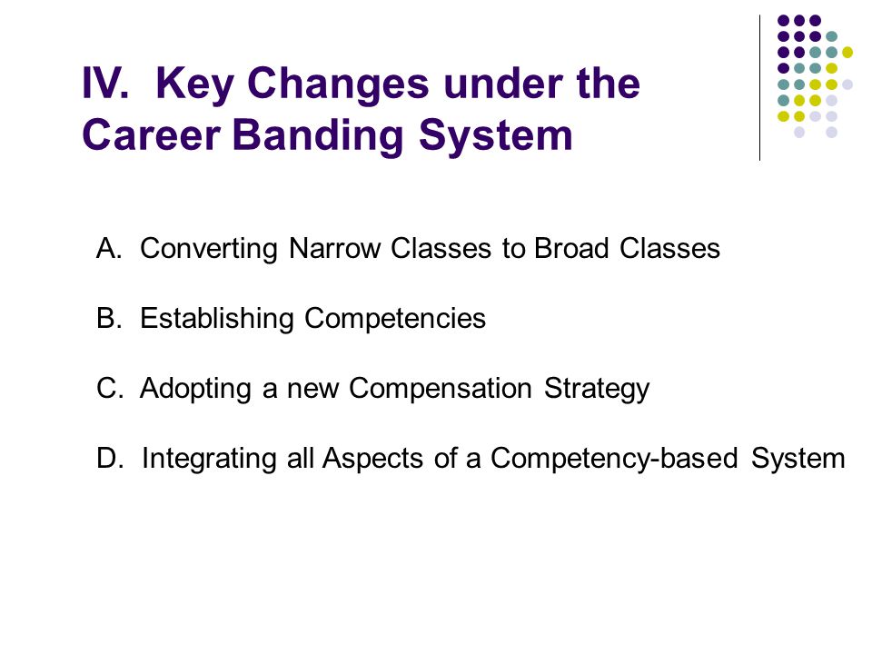 IV. Key Changes under the Career Banding System