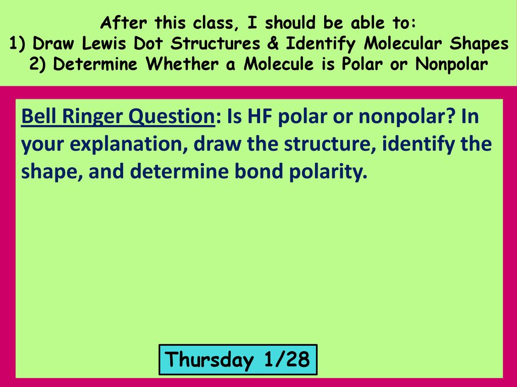 Bell Ringer Question: Draw a lewis dot structure for NH3. - ppt download