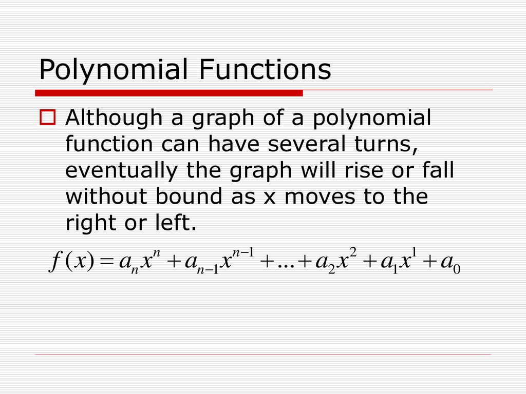 Polynomial Functions