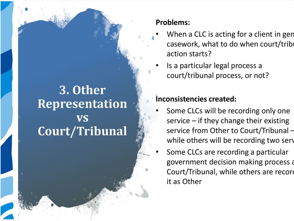 3. Other Representation vs Court/Tribunal