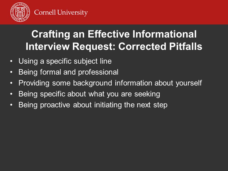 Crafting an Effective Informational Interview Request: Corrected Pitfalls
