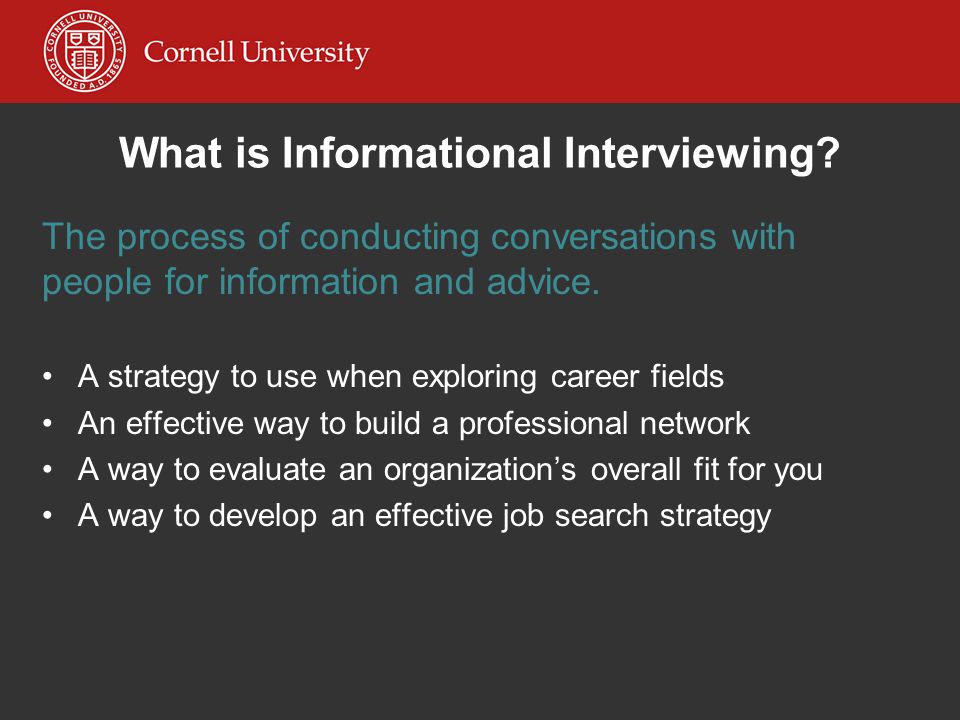 What is Informational Interviewing