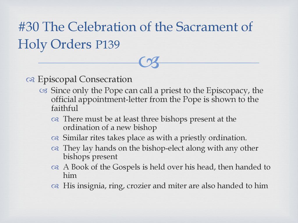 #30 The Celebration of the Sacrament of Holy Orders P139