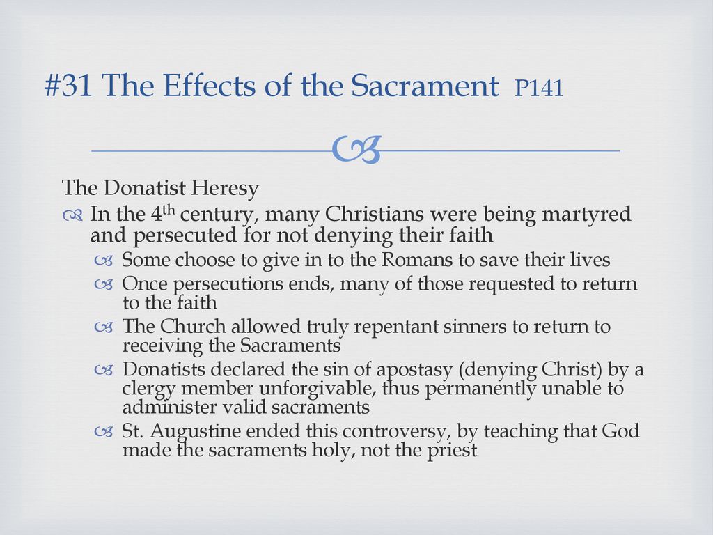 #31 The Effects of the Sacrament P141