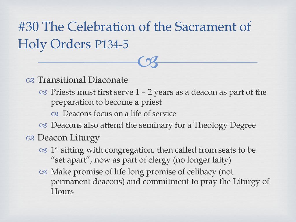 #30 The Celebration of the Sacrament of Holy Orders P134-5