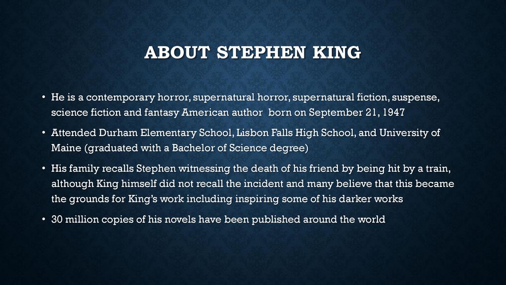 About Stephen king