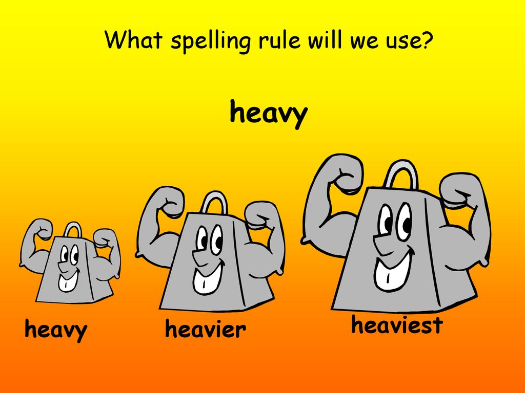 What spelling rule will we use heavy