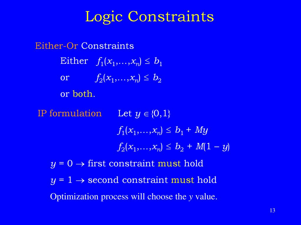 Lecture 6 – Integer Programming Models - ppt download