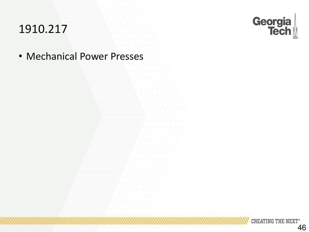 eTool : Machine Guarding - Presses - Mechanical Power Presses - Mechanical  Full Revolution