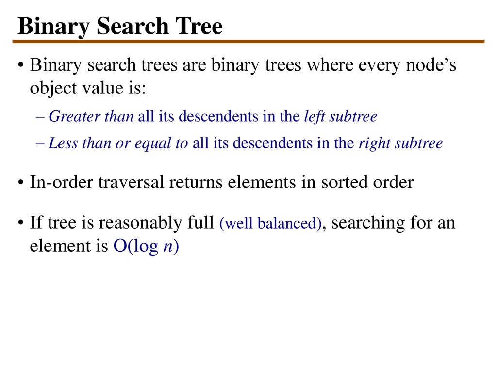 CS 261 – Data Structures Binary Search Trees. - ppt download
