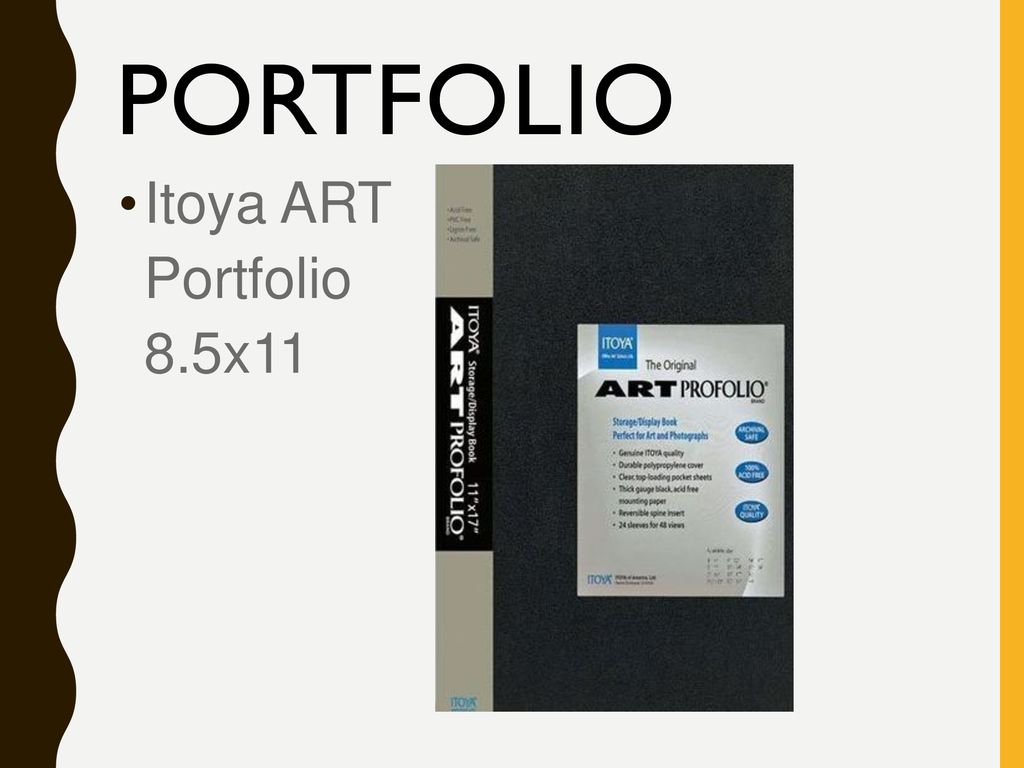 Itoya 8.5x11 Presentation Portfolio with Clear Cover, 6 Sleeves
