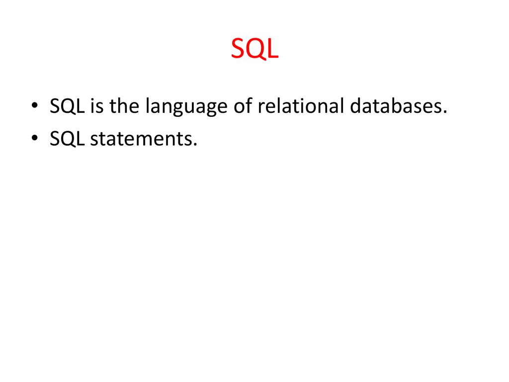 Database SQL. - ppt download