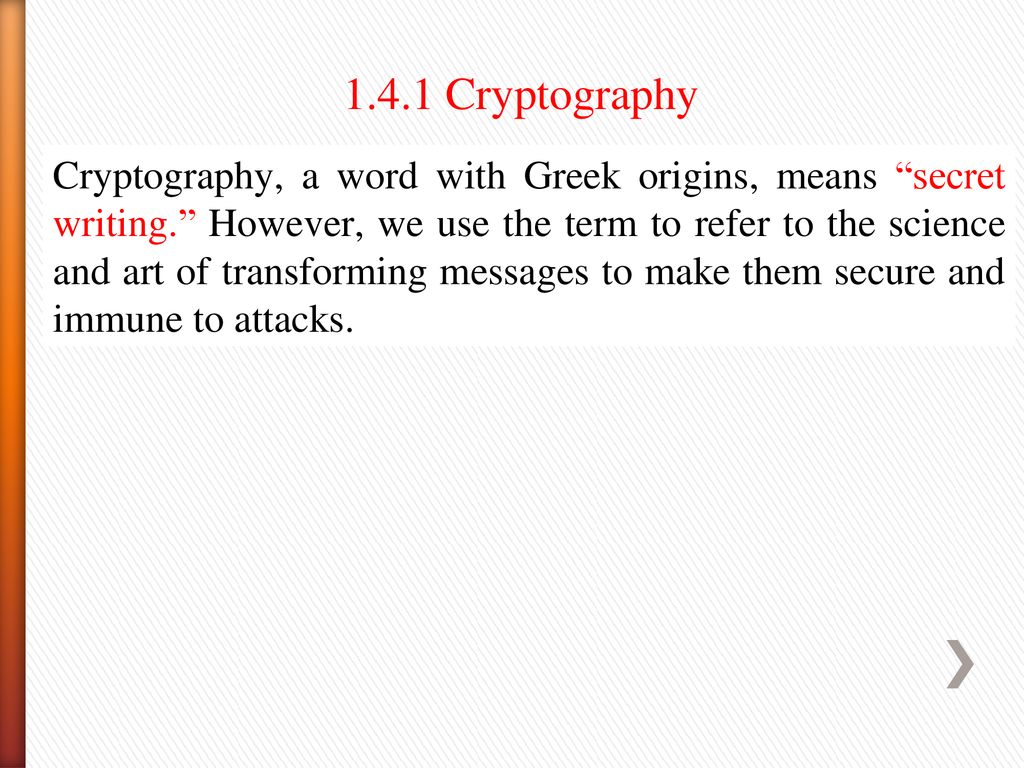 1.4.1 Cryptography