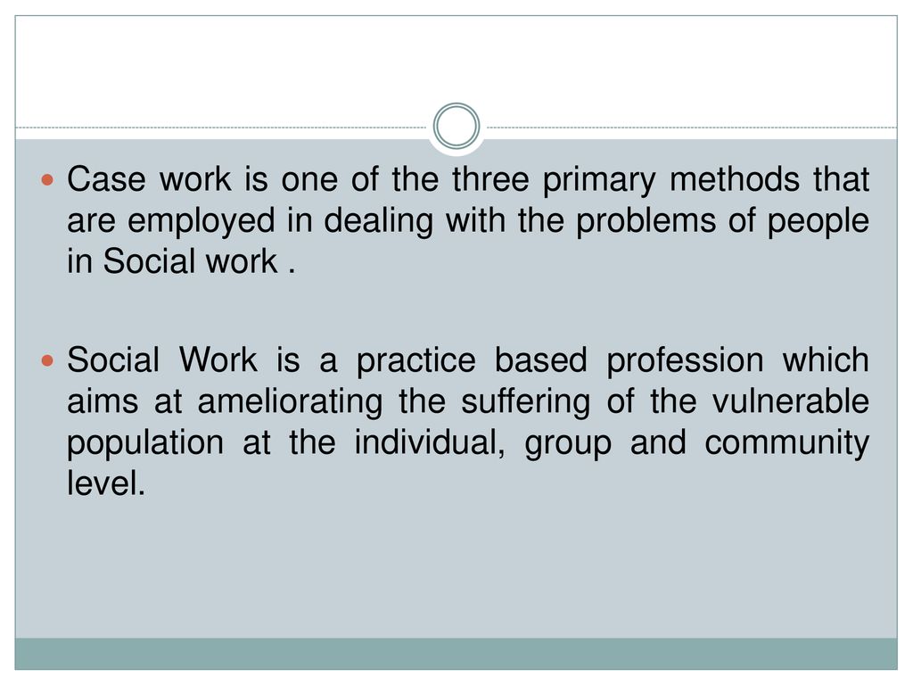 casework in social work practice