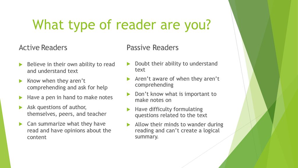 Active and Passive Readers - ppt download