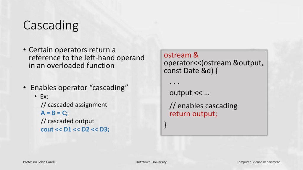 Operator Overloading II - ppt download