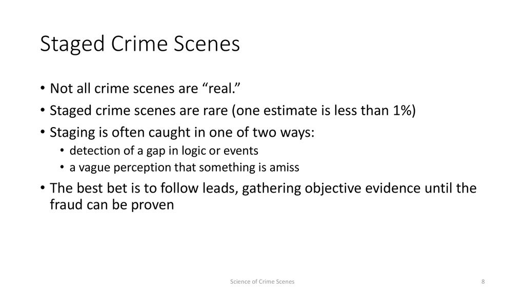 Science of Crime Scenes - ppt download