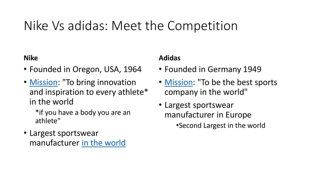 Case Study: Nike vs. Adidas - ppt download