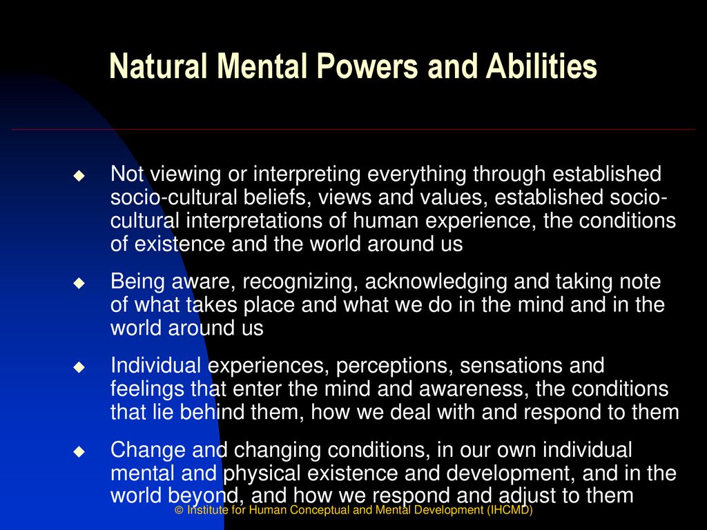 Natural Mental Powers and Abilities