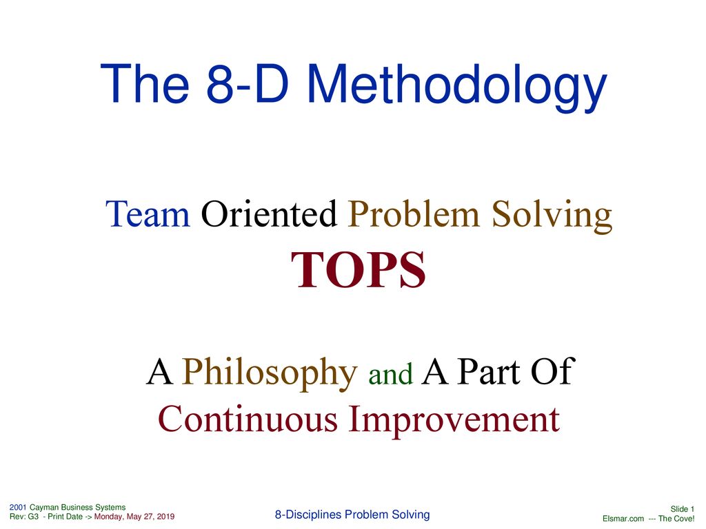 tops (ford 8d team oriented problem solving