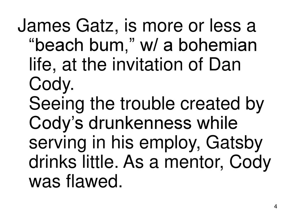 The great gatsby ch 6 analysis notes ppt download