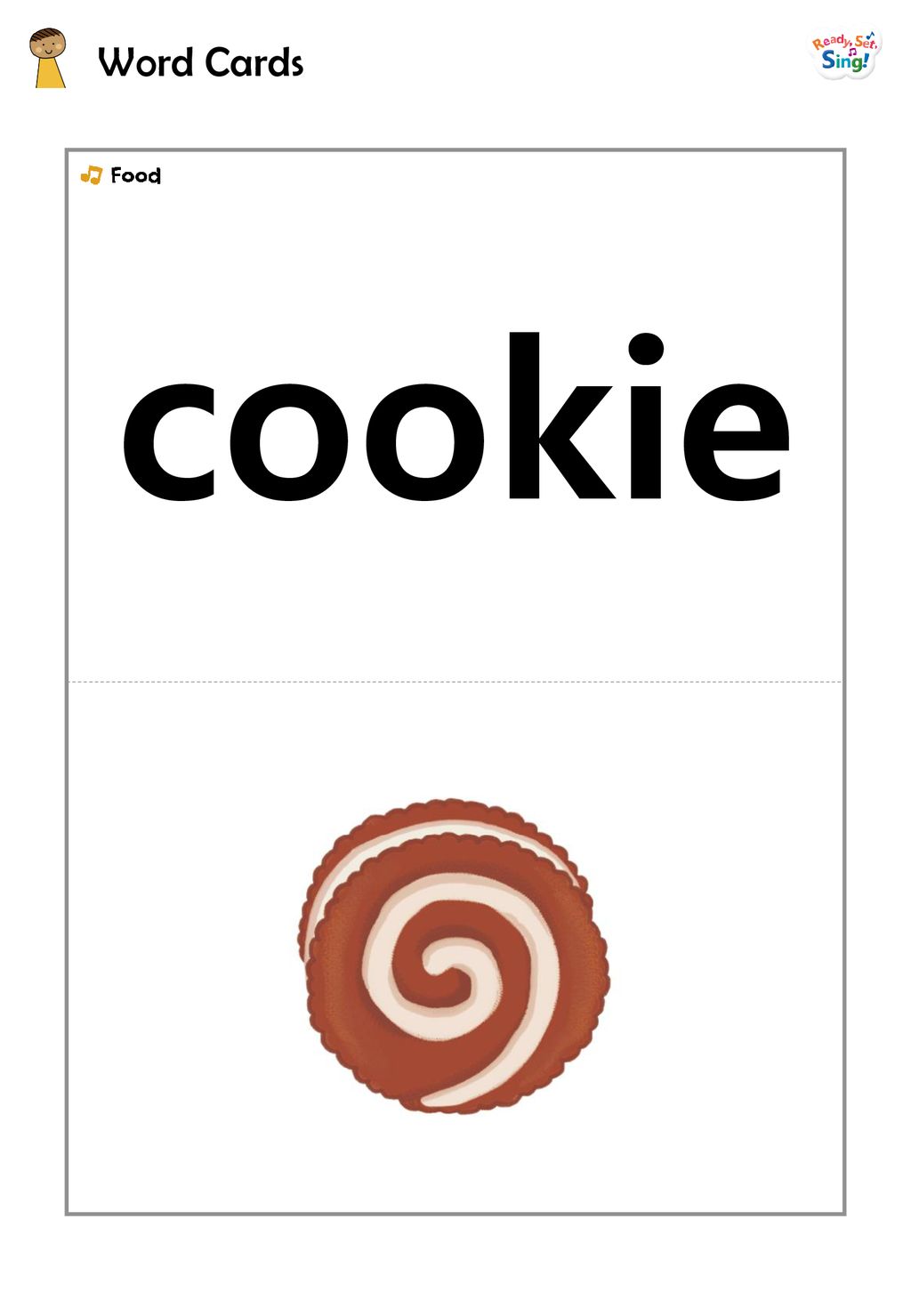Word Cards cookie