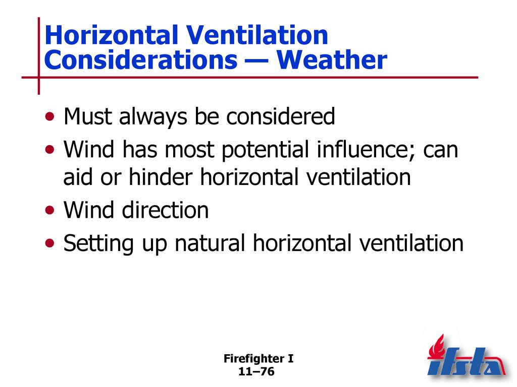 Horizontal Ventilation Considerations — Weather
