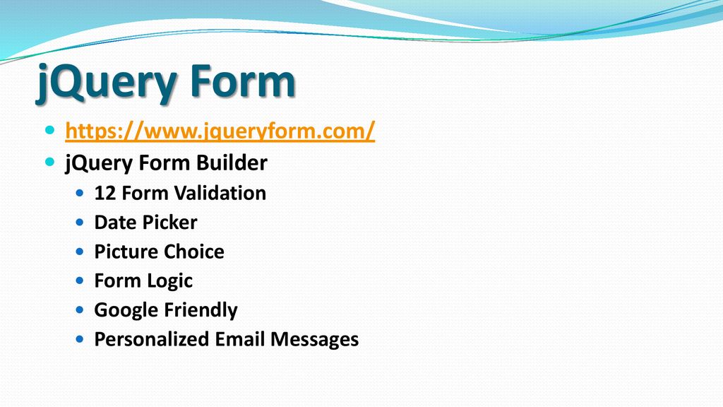 jQuery Form   jQuery Form Builder