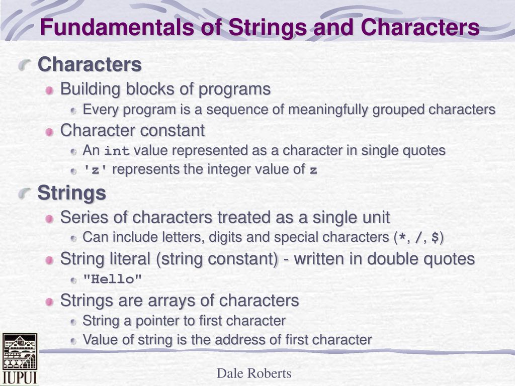 Characters and Strings - ppt download