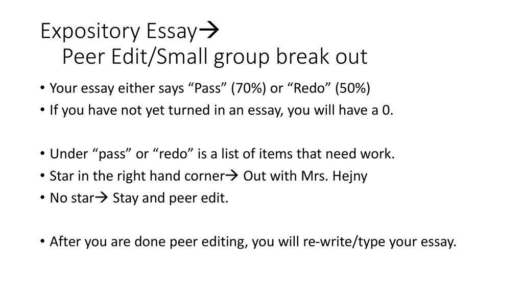 an expository essay on peer group