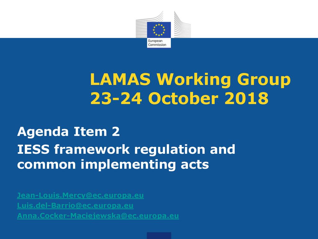 LAMAS Working Group October 2018