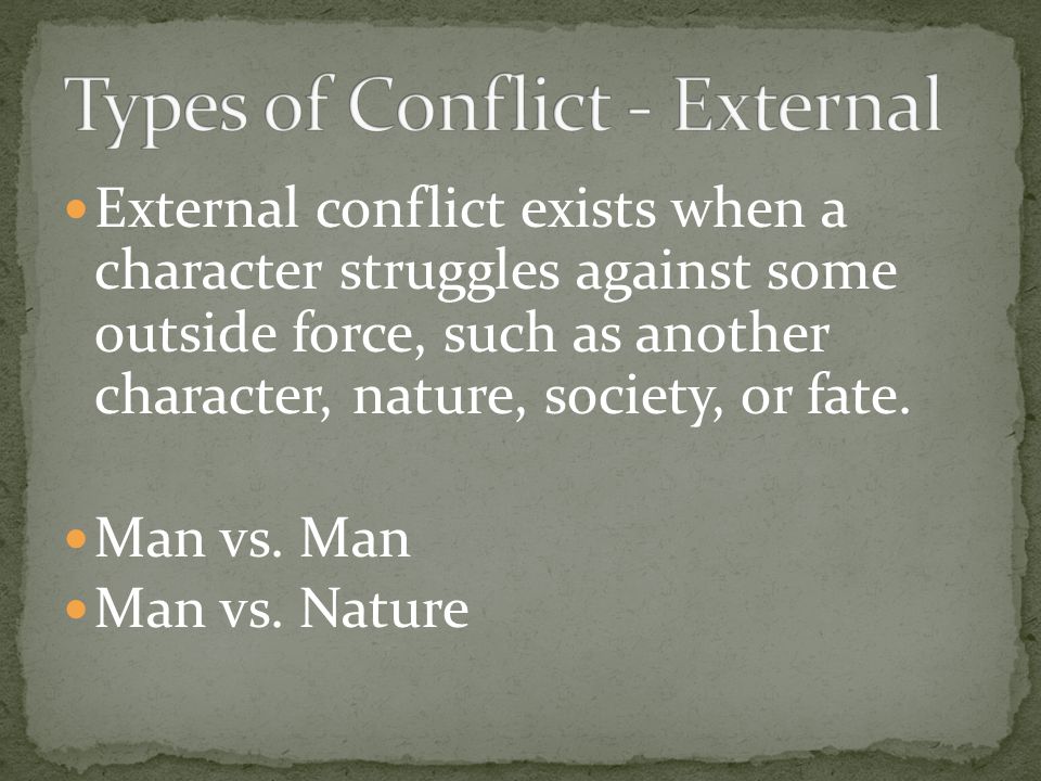 Types of Conflict - External
