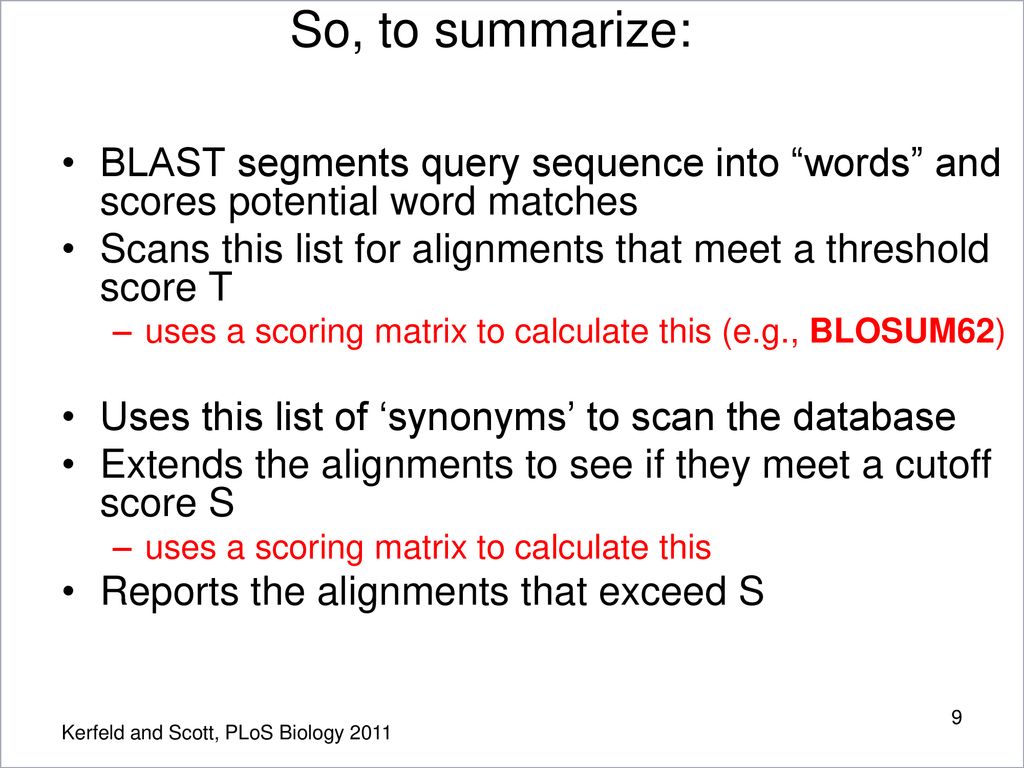 BLAST Slides adapted & edited from a set by ppt download