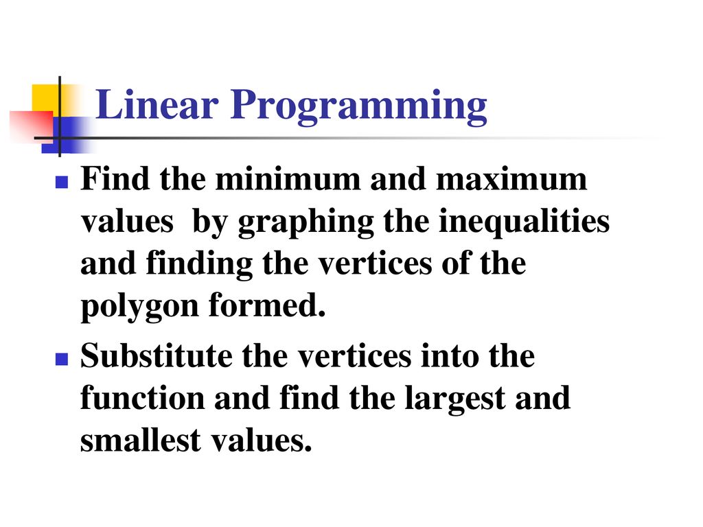 Linear Programming. - ppt download
