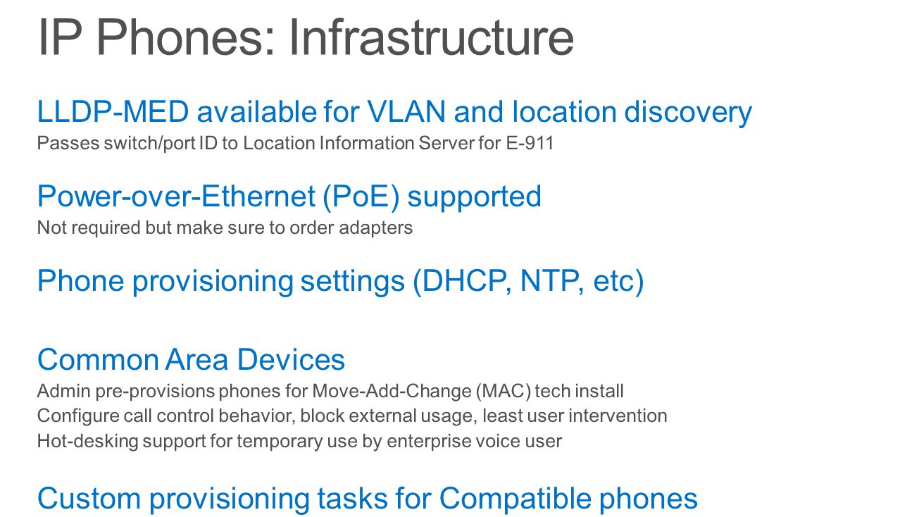 IP Phones: Infrastructure