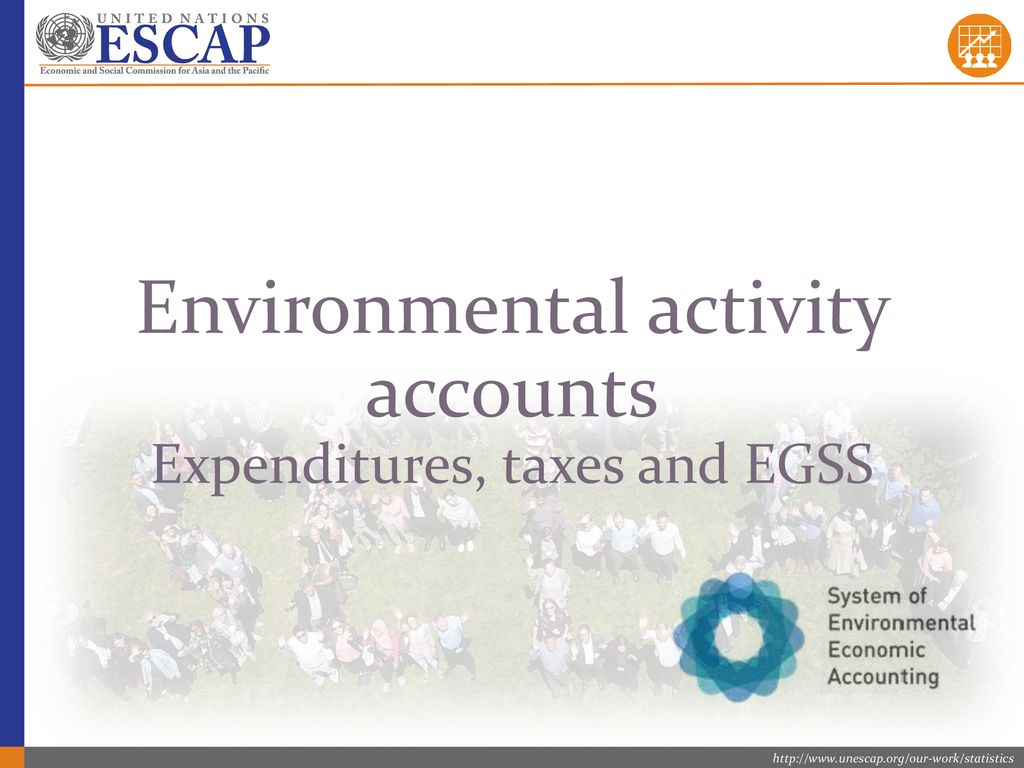 Environmental activity accounts Expenditures, taxes and EGSS