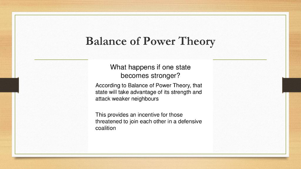 Balance of Power Theory