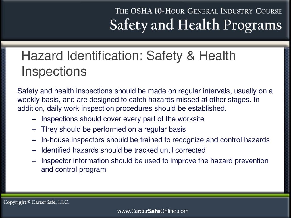 Safety & Health Programs - ppt download