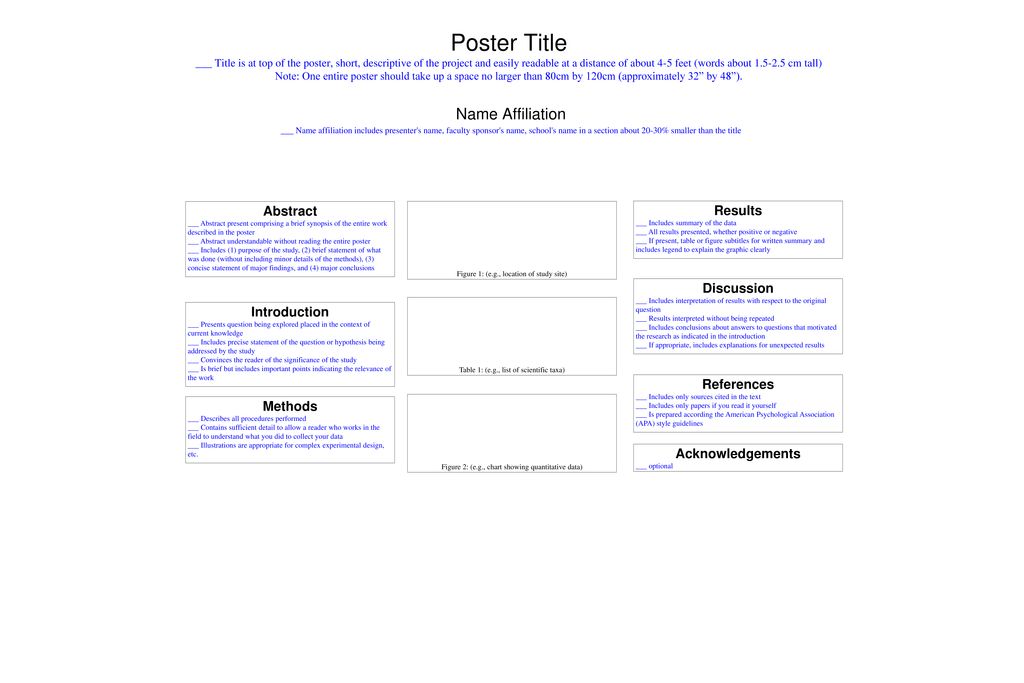 Poster Title Title Is At Top Of The Poster Short Descriptive