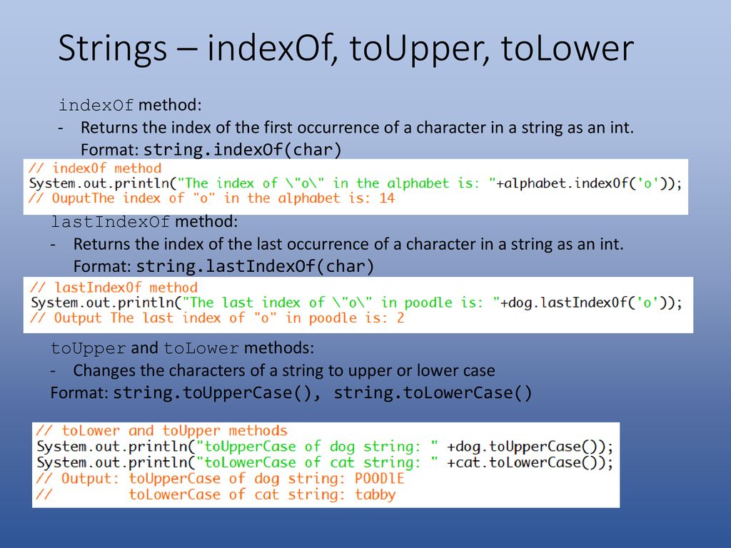 Switch, Strings, and ArrayLists in Java - ppt download