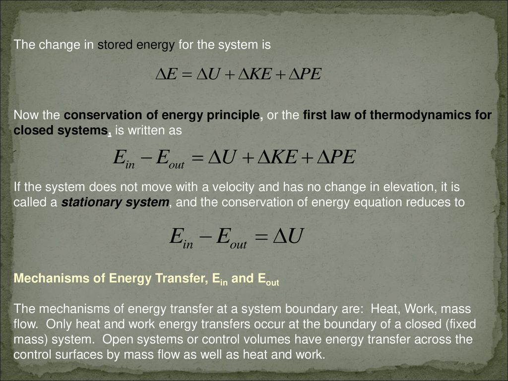Chapter 8 Energy Energy Transfer And General Energy Analysis Ppt Download