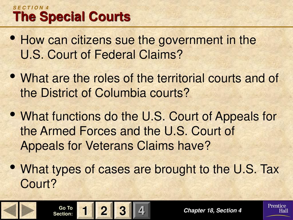 S E C T I O N 4 The Special Courts