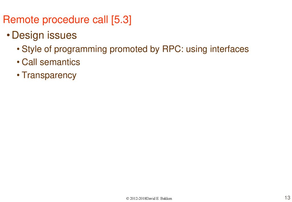 Remote procedure call [5.3]
