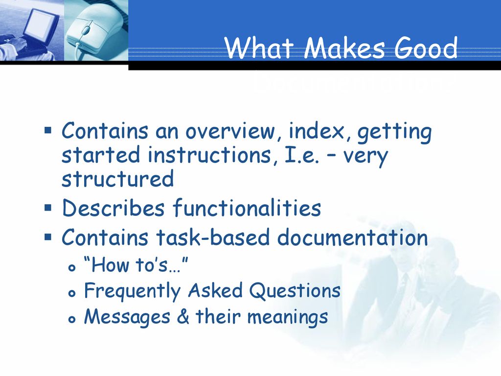What Makes Good Documentation