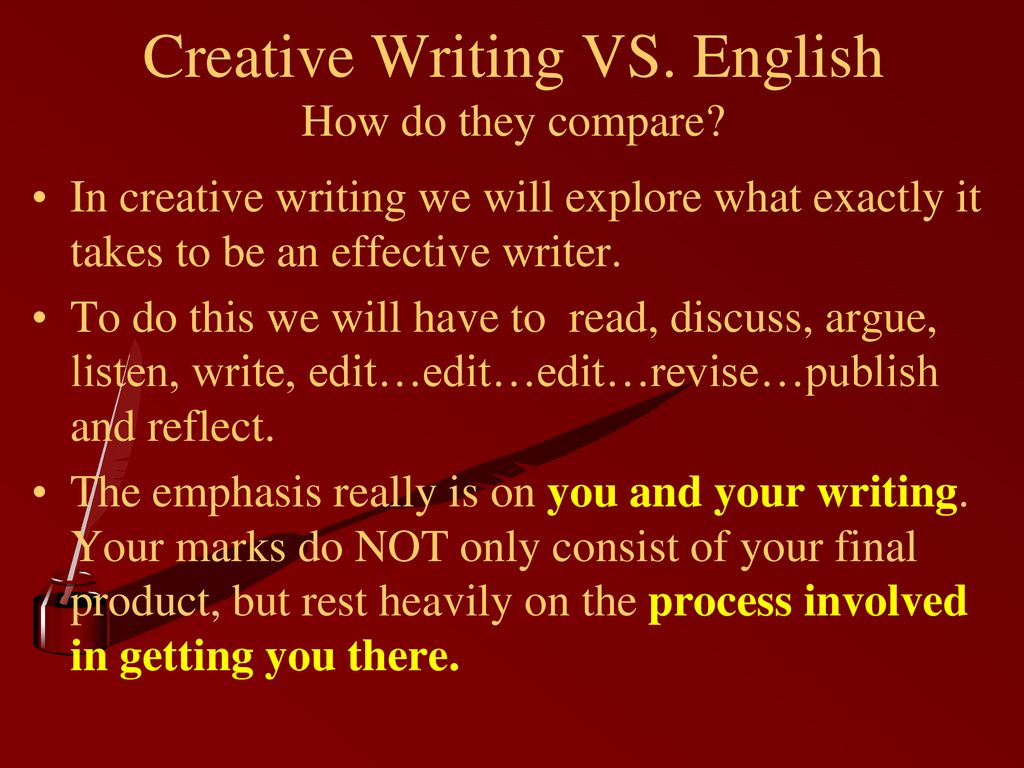 creative writing vs english