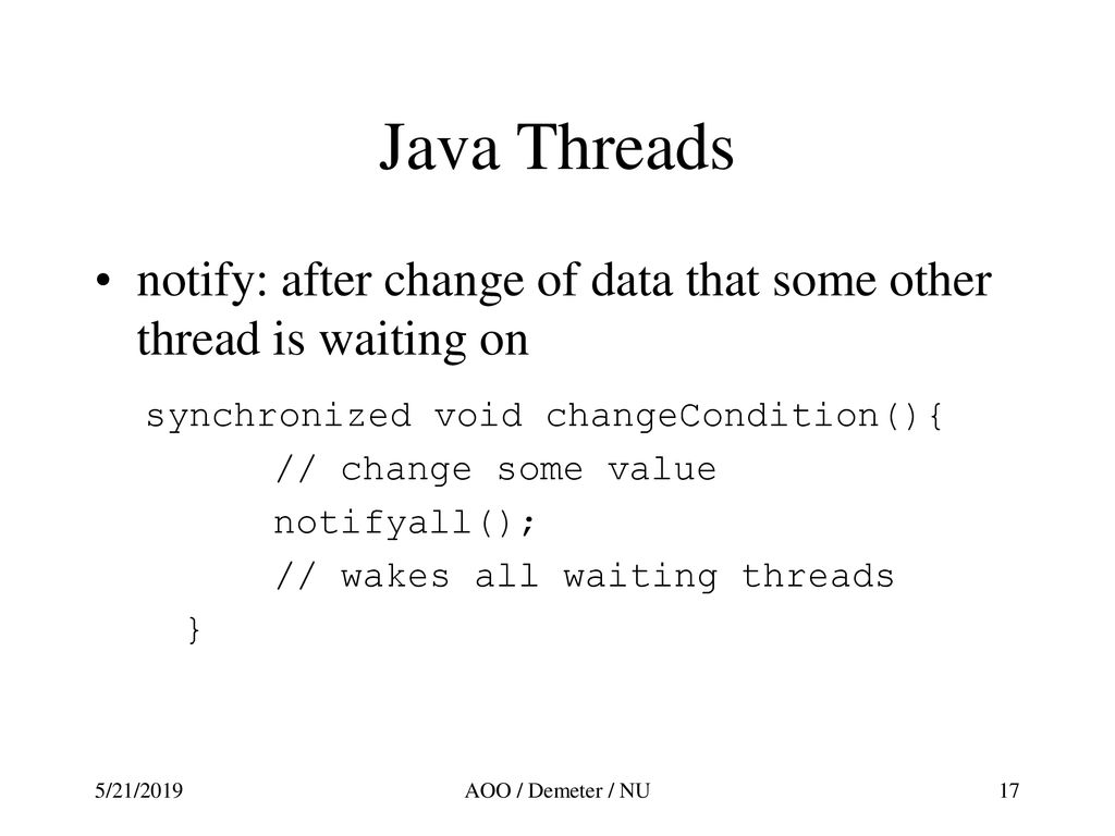 Coordination aspect Review of AOP Summary of threads in Java - ppt download